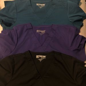 3 Greys Anatomy Scrub Tops